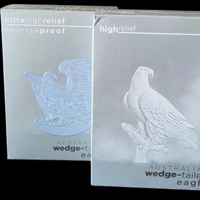 Sale Photo Thumbnail #202: (2)  Australia Wedge Tail Eagle Proof, .999
