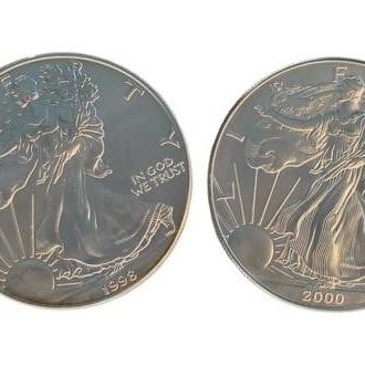 Sale Photo Thumbnail #254: (4) US Silver Eagle .999 Silver Coins