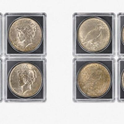 Sale Photo Thumbnail #30: (4) Silver US Peace Dollars, 1923
