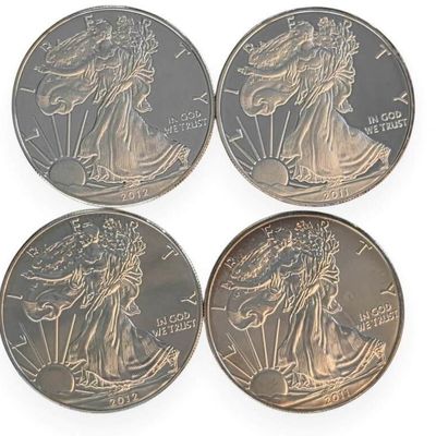 Sale Photo Thumbnail #231: (4) US Silver Eagle .999 Silver Coins
