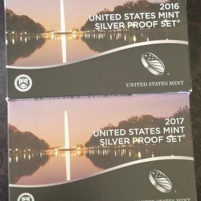 Sale Photo Thumbnail #286: (2) US Mint Silver Proof Sets,2016, 2017