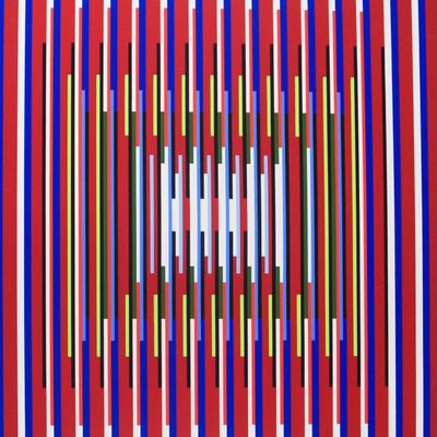 Sale Photo Thumbnail #49: Yaacov Agam Serigraph Geometric Kinetic Composition