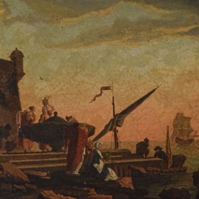 Sale Photo Thumbnail #7: Francesco Guardi Oil on Canvas Venetian Capriccio