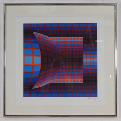 Sale Photo Thumbnail #50: Victor Vasarely Color Screenprint Artist's Proof