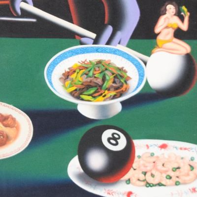 Sale Photo Thumbnail #69: Mark Kostabi Oil on Canvas Untitled, 1998