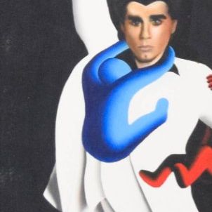 Sale Photo Thumbnail #71: Mark Kostabi Oil on Canvas Sundae Night Fever