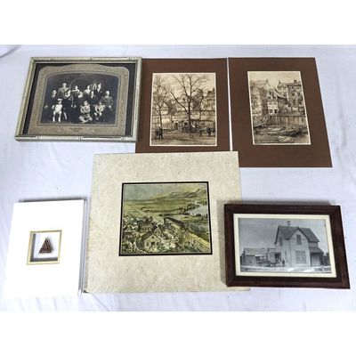 Sale Photo Thumbnail #154: Group Lot of 6 Works of Art