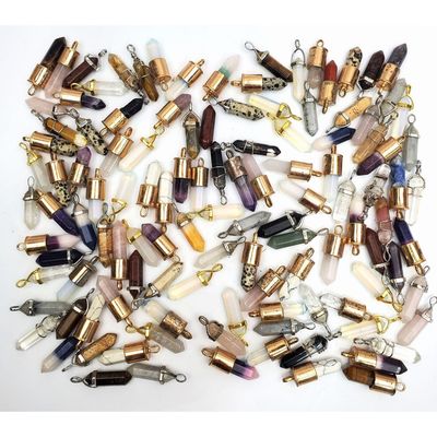 Sale Photo Thumbnail #355: Large Bag Lot of Various Gemstone Point Pendants