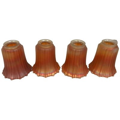 Sale Photo Thumbnail #213: Set of 4 Vintage Iridescent Lamp Shades
