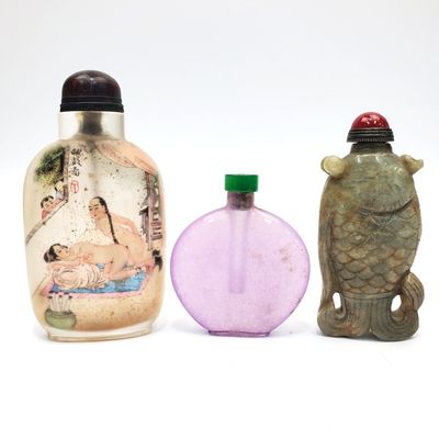 Sale Photo Thumbnail #350: 3 Chinese Snuff Bottles