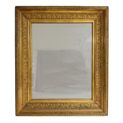 Sale Photo Thumbnail #363: Old Gilt Decorated Carved Wooden Frame Mirror