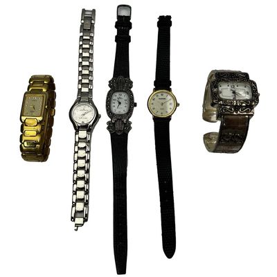 Sale Photo Thumbnail #202: Lot of 5 Vintage Ladies' Watches Incl. 1 Tourneau