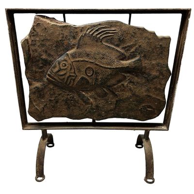 Sale Photo Thumbnail #182: Vintage Large Relief Fish Sculpture on Display