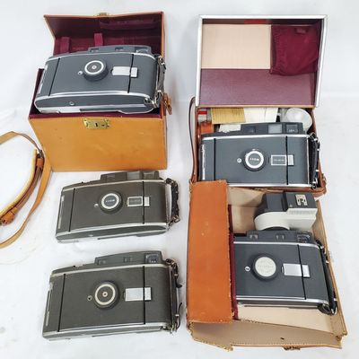 Sale Photo Thumbnail #206: Lot of 5 Vintage Polaroid Land Cameras