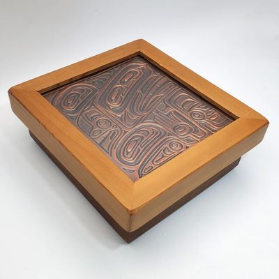 Sale Photo Thumbnail #103: Joseph Paul Illig Copper Relief Large Box.