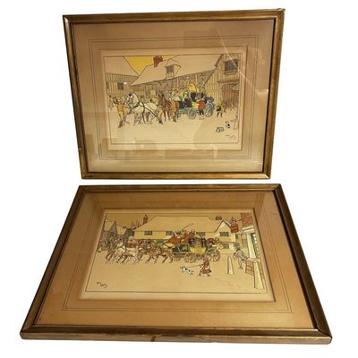 Sale Photo Thumbnail #81: Pair of Harry Elliot Hand-Colored Lithograph Print
