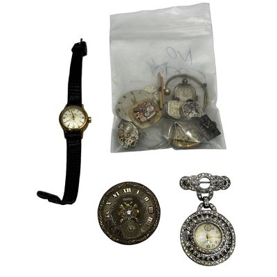 Sale Photo Thumbnail #156: Bag Lot of Vintage Watches & Watch Movements