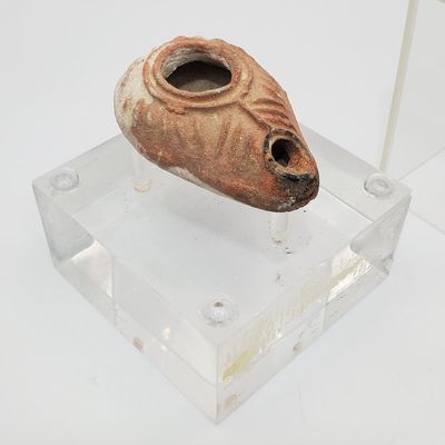 Sale Photo Thumbnail #391: Ancient Byzantine Terracotta Oil Lamp