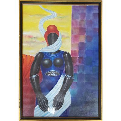 Sale Photo Thumbnail #442: Vintage Signed Abstract Painting