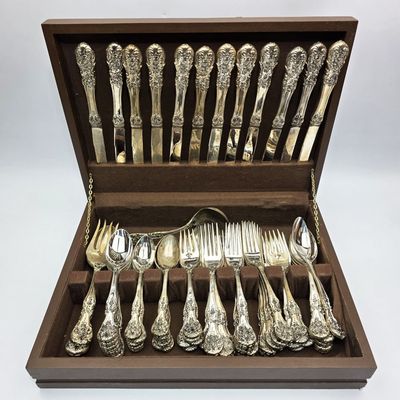 Sale Photo Thumbnail #296: Vintage Silver-Plated Flatware Set In Original Box