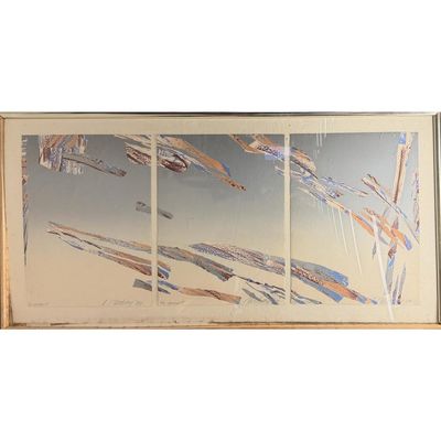 Sale Photo Thumbnail #449: Liz Reday (20th/21st Century) Triptych Painting