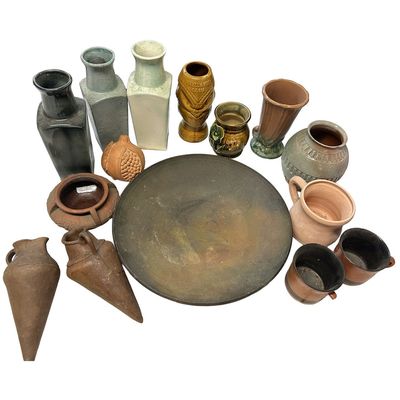 Sale Photo Thumbnail #130: Various Ceramic Pottery Items Incl Tony Evans Raku