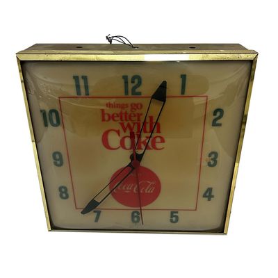 Sale Photo Thumbnail #218: "Things Go Better With Coke" Advertising Clock