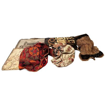 Sale Photo Thumbnail #186: Lot of Various Fabrics Incl. 2 African Kuba Cloths