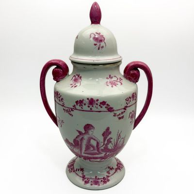 Sale Photo Thumbnail #309: Chinese Pink & White Porcelain Ginger Jar