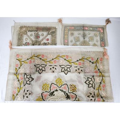 Sale Photo Thumbnail #392: 3 Antique Turkish Ottoman Embroidery Textiles