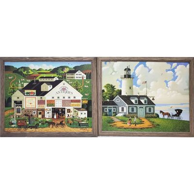 Sale Photo Thumbnail #86: 2 Charles Wysocki Lithographic Canvas Prints
