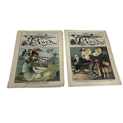 Sale Photo Thumbnail #150: Lot of 2 Antique Puck Magazines