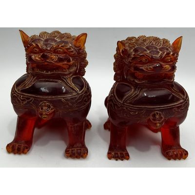 Sale Photo Thumbnail #416: Pair of Chinese Food Dog Figures