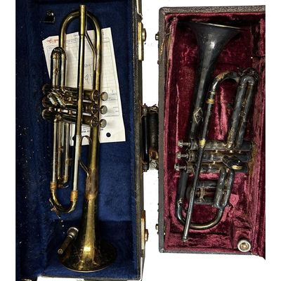 Sale Photo Thumbnail #120: Lot of 2 Vintage Trumpets Incl. C. G. Conn & Yale