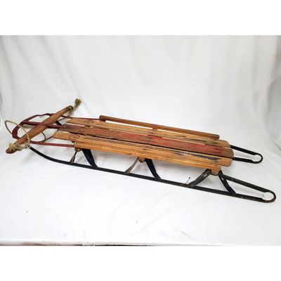 Sale Photo Thumbnail #189: Old Wood & Metal Sled