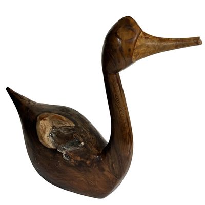 Sale Photo Thumbnail #79: Signed "Burlingham" Carved Wood Duck Decoy, 1979