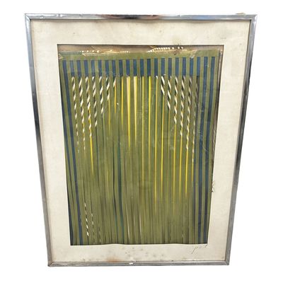 Sale Photo Thumbnail #7: Large Signed Paper Collage Artwork