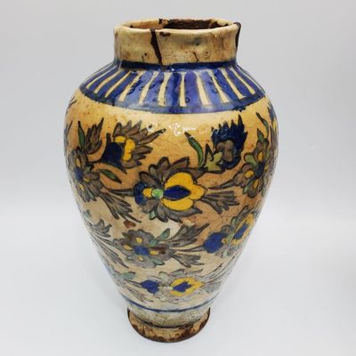 Sale Photo Thumbnail #58: Antique Persian Qajar Dynasty Ceramic Vase
