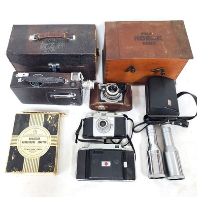 Sale Photo Thumbnail #205: Lot of Vintage Kodak Cameras & Equipment