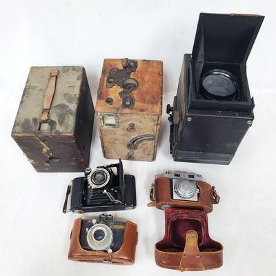 Sale Photo Thumbnail #273: Vintage Agfa Karat Rangefinder Camera & Others