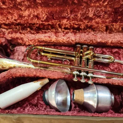 Sale Photo Thumbnail #57: FA Reynolds sterling silver trumpet