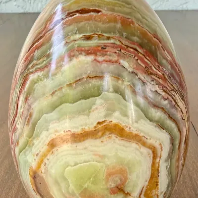 
Vintage 6" Onyx Marble Egg Made In Pakistan