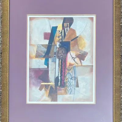Custom Framed Douglas Hand Enhanced Mixed Media With Glass Front