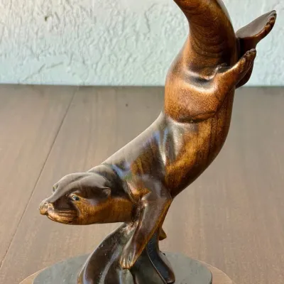 
BJ Williams Master Edition Wood Carving Otter No. 389 Of 950
