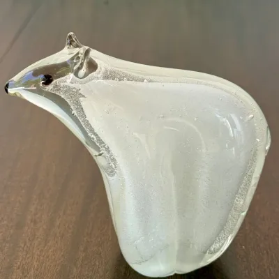 Cased Art Glass Polar Bear