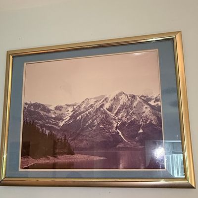 Sale Photo Thumbnail #147: Framed Mountain Landscape Print