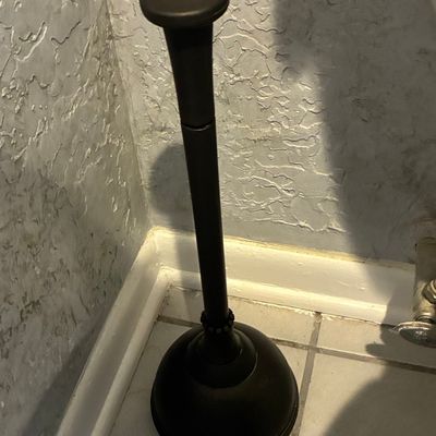 Sale Photo Thumbnail #741: Modern Matte Black Toilet Plunger with Holder