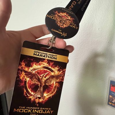 Sale Photo Thumbnail #798: The Hunger Games: Mockingjay Part 1 Cinemark Opening Night Marathon Lanyard and Badge