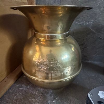 Sale Photo Thumbnail #86: Union Pacific Railroad Brass Spittoon
