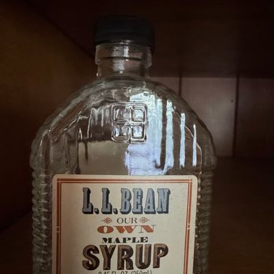 Sale Photo Thumbnail #618: Vintage Log Cabin Syrup Bottle